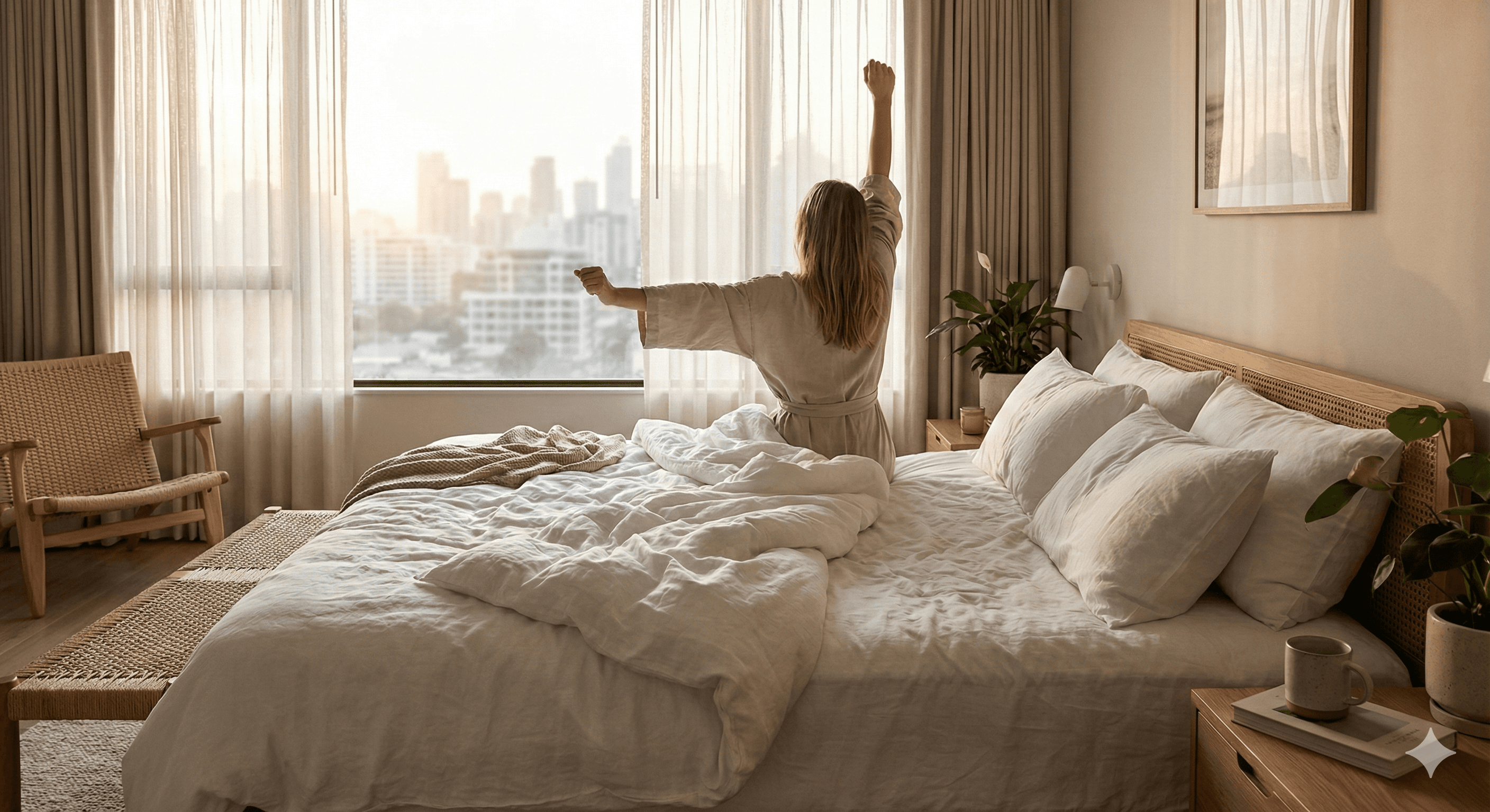 Morning bedroom scene